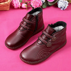 🔥🔥👢【49% OFF！！！】Женски кожни чевли со нелизгав ѓон за есен и зима, рачно изработени во Италија