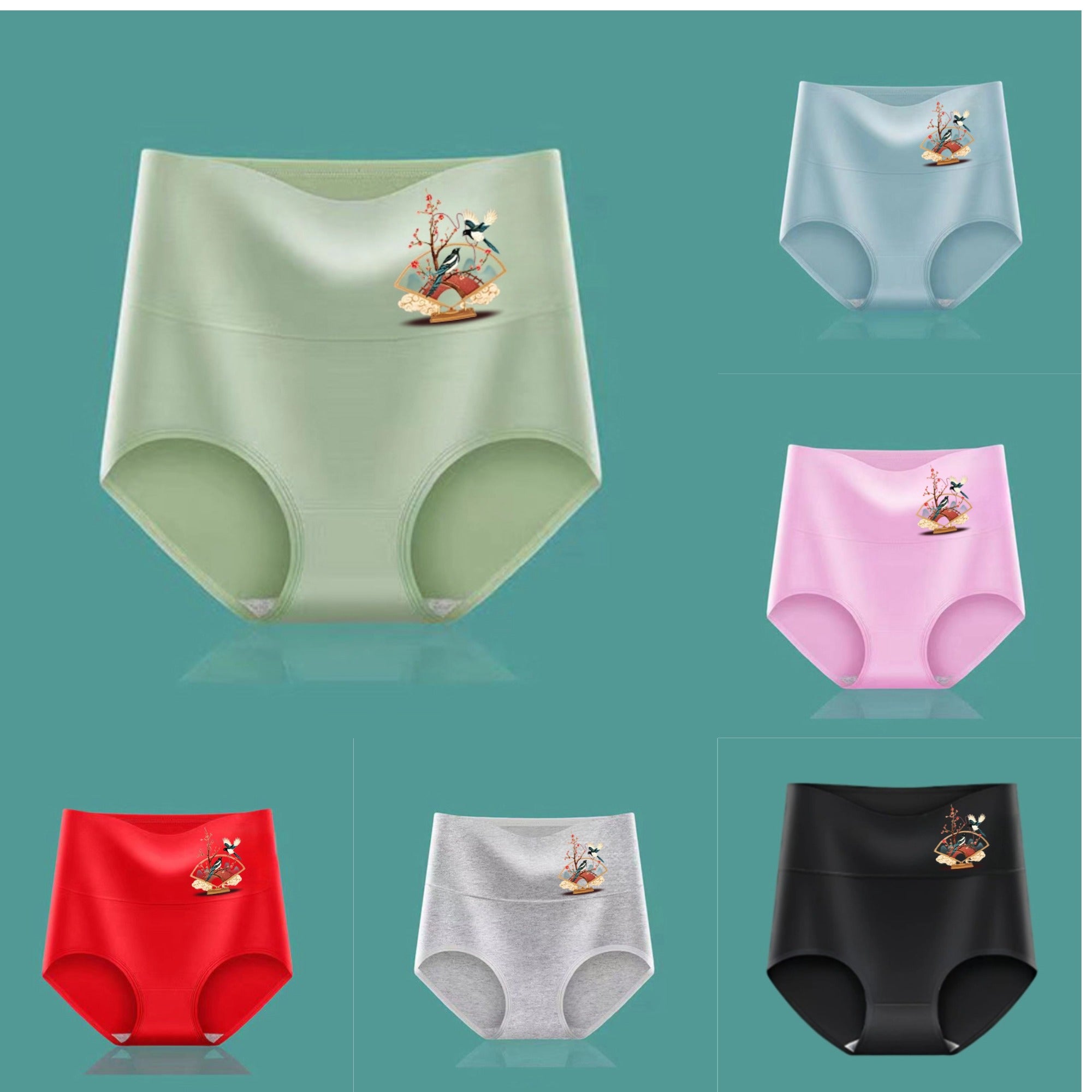 💖Последен ден за 50% попуст - 【пакување од 6】Панталони со висок струк за подигнување на задникот, премиум памучна ткаенина✨️ (40-100 кг)