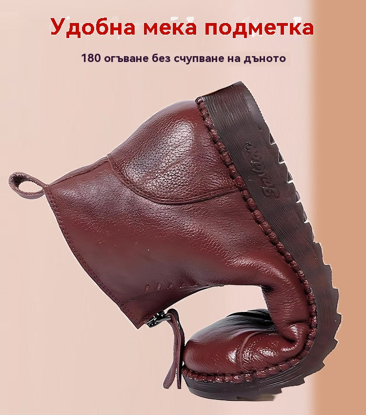 【35-42】🔥Женски зимски чизми со меки ѓонови и патент, стилски и удобни.